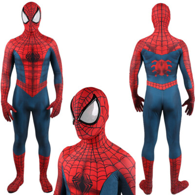 Edge of Time Spiderman Jumpsuit Spider-man Cosplay Costume Halloween Adult/Kids