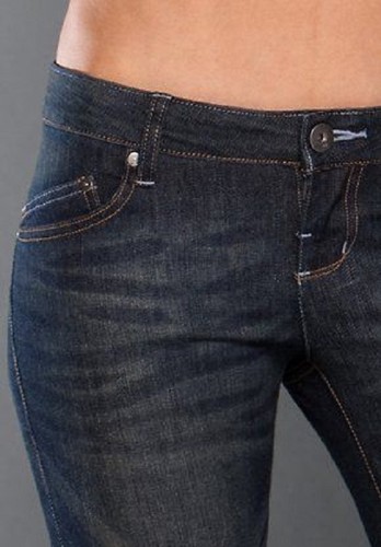 Women's Oakley 2.0 Bootleg Denim Jeans Pants Dark Blue Wash Size 24 - Picture 6 of 6