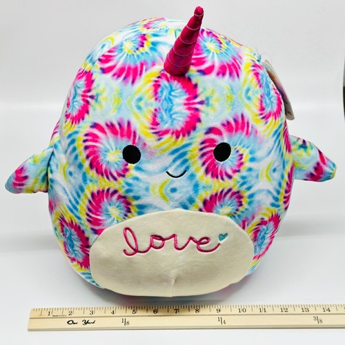 NEU 12 Zoll Squishmallows MILAINA Regenbogen NARWAL Batik Plüsch SELTEN 2021 Valentinstag - Bild 14 von 23