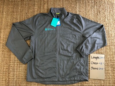 brooks running jacket grey