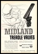 1959 Midland Ross Corp. Owosso Michigan Treadle Foot Control Valves Print Ad