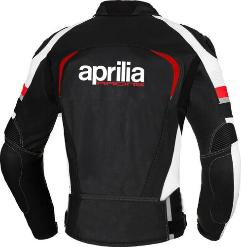 Aprilia Veste Motard en Cuir Courses Veste en Cuir de Motard Vestes de Moto CE - Picture 2 of 6