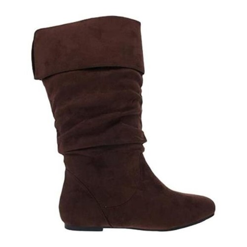 JOURNEE COLLECTION Womens Brown Folded-Over Comfort Chelly Boots Size 9.5M WC - Picture 3 of 5