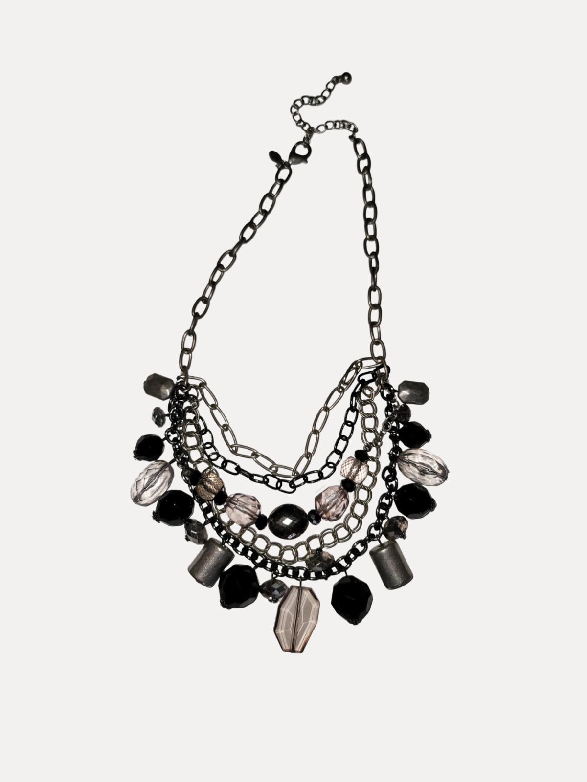 Bold Multi-strand Chico's adjustable necklace Sil… - image 1