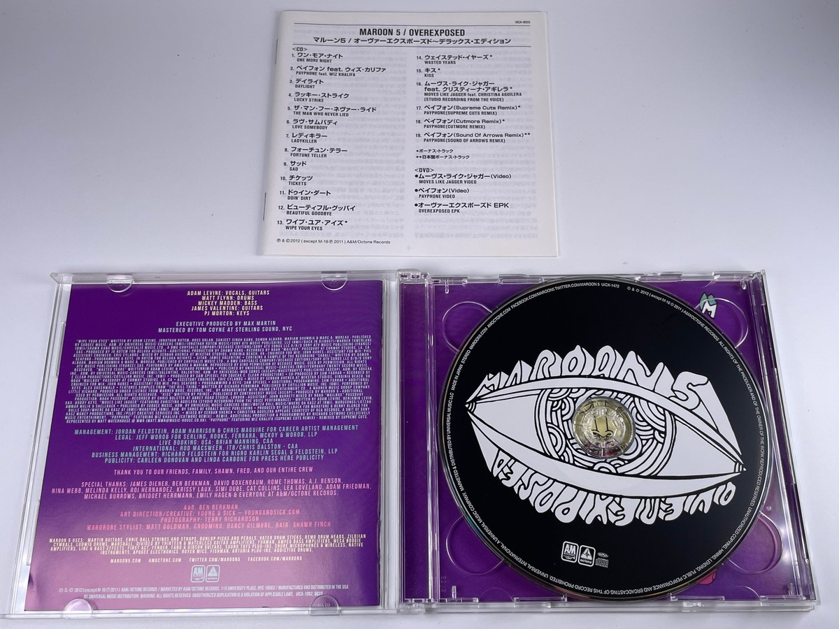 CD+DVD] Maroon 5 Overexposed Japan Deluxe Edition 19 Tracks UICA