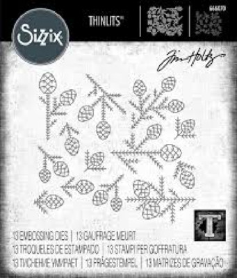 Sizzix Stamping EMBOSSING DIE -  THINLITS  - PINE PATTERN - #666070