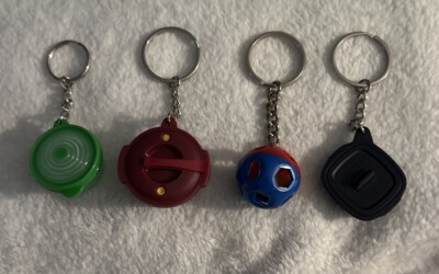 4 Tupperware Keychains Stuffables,  ShapeOBall Micro Pro Grill Micro Pressure