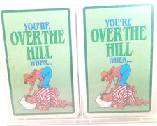 2 Full Sets BELGIUM Vintage 1970 'COMIC' Playing Cards 'YOUR OVER THE HILL WHEN"