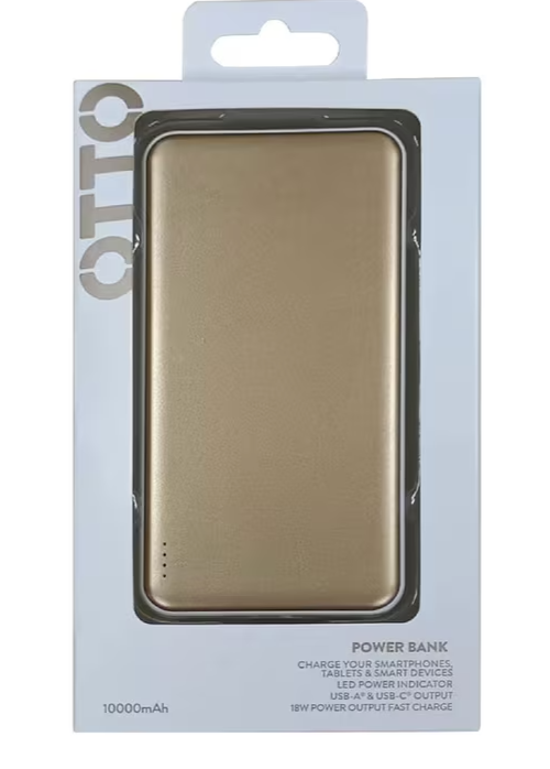 Otto 1000mAh Power Bank 18W [Gold/White]