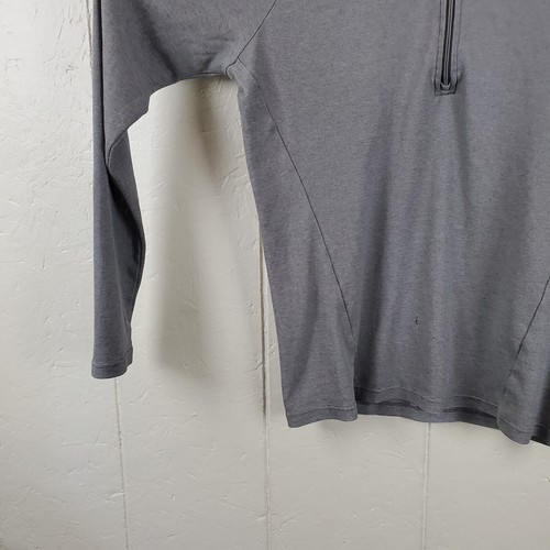 Patagonia Shirt Mens Medium Gray Mock Neck 1/2 Zip Long Sleeve Logo Stretch - Bild 6 von 16