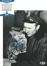 GAIL HALVORSEN WWII WAR HERO USAF CANDY BOMBER SIGNED 8x10 PHOTO BECKETT COA BAS