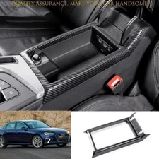Armrest Box Frame Carbon Fiber Center Console For Audi A4 A5 S4 S5 RS5 2017-2023