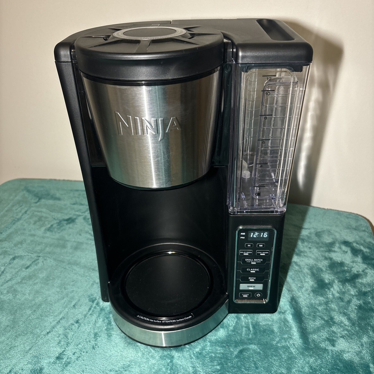 Ninja CE200 12 Cup Programmable Coffee Maker Missing Carafe Used