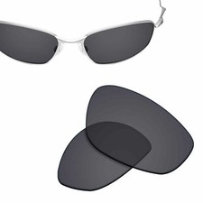 Replacement Lenses for-OAKLEY Whisker Sunglasses Black UVA UVB-Polycarbonate