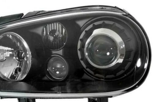 Headlight, R32 Look, black, Golf IV