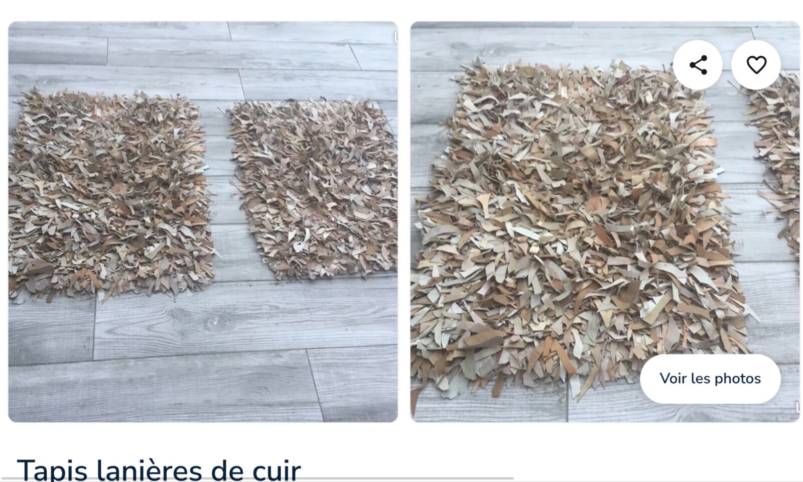 Lanières de cuir multicolores beige pour remplacer vos ceintures rigides