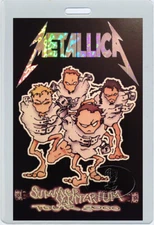 METALLICA 2000 SUMMER SANITARIUM TOUR LAMINATED BACKSTAGE PASS