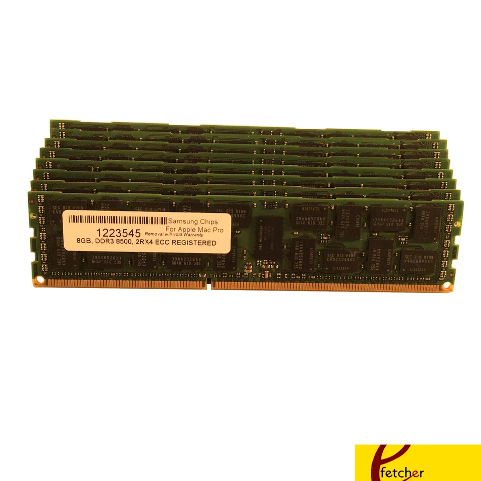 64GB (8X8GB) DDR3 MEMORY Apple Mac Pro "Eight Core" 2.26 (2009/Nehalem) A1289 - Image 2 of 2