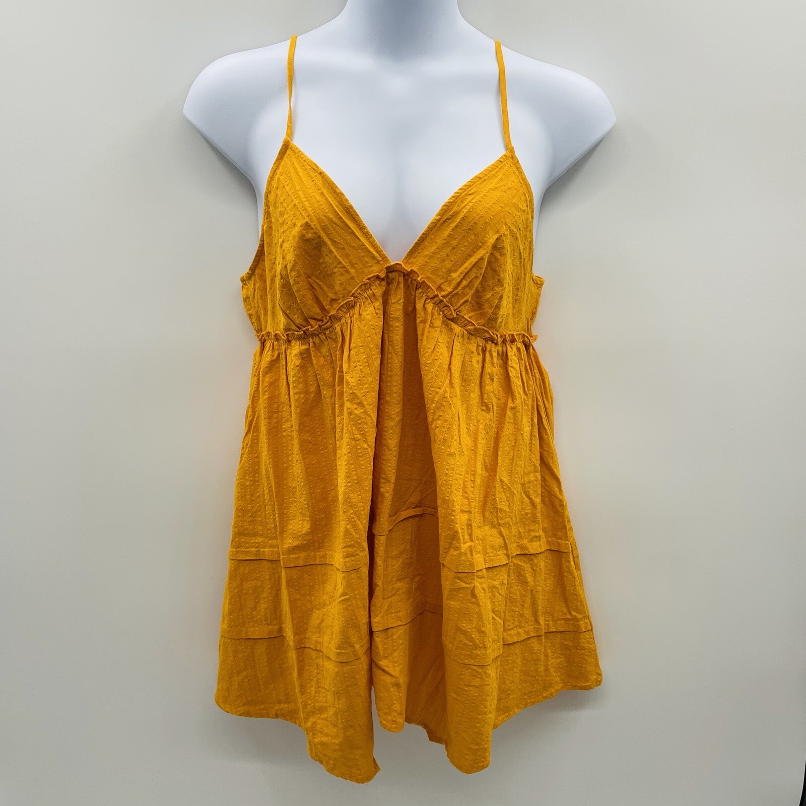 Wild Fable Womens Size XL Sleeveless Cotton Flip Flop Dress in Mango Orange $25 thumbnail 2