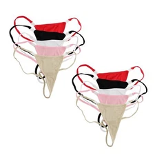 Flirtzy 10 Pack Mini Micro Y Back G-String Thong with Breakaway Clasps, M/L