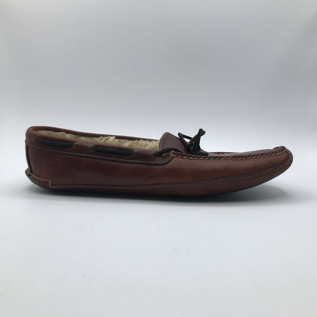 L.L Bean Mens Boat Shoes Slippers Brown 
