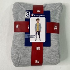 Champion Toddler Boys' 18M Active Hoodie Jogger Pants and T-Shirt Tee Set 18M