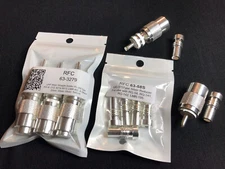 6 All Silver Teflon® PL-259 Connectors + 6 Silver Reducers RG-58 RG-400 LMR-195