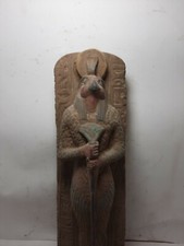 RARE ANTIQUE ANCIENT EGYPTIAN Statue God Falcon Head Snack Protection 1870 Bc