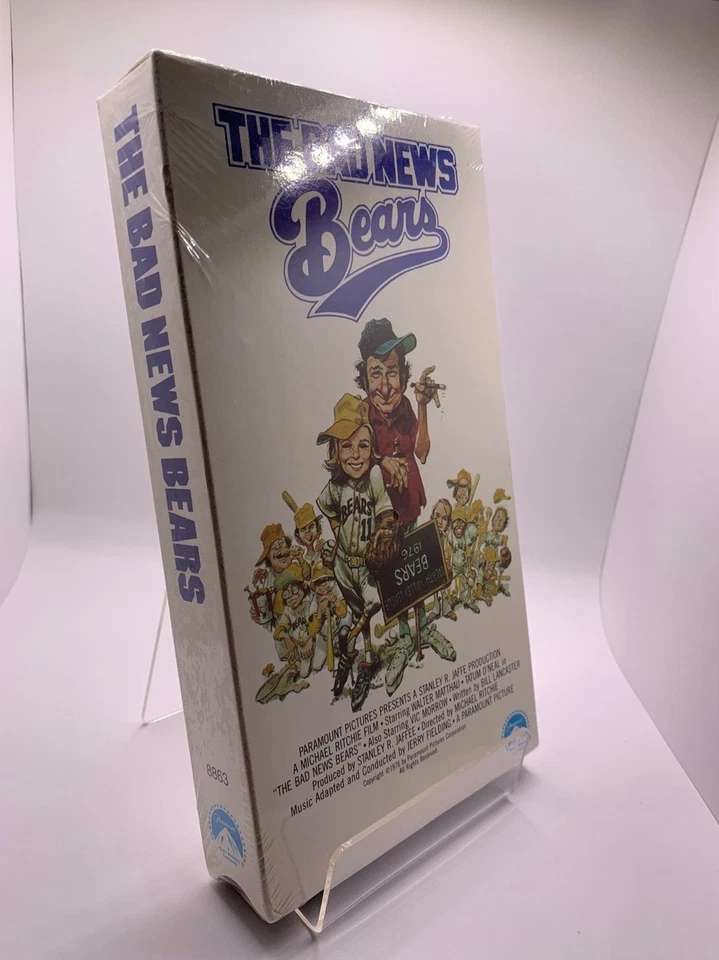 The Bad News Bears Original Release 1988 VHS SEALED NEW Walter Matthau Paramount - Imagem 3 de 4
