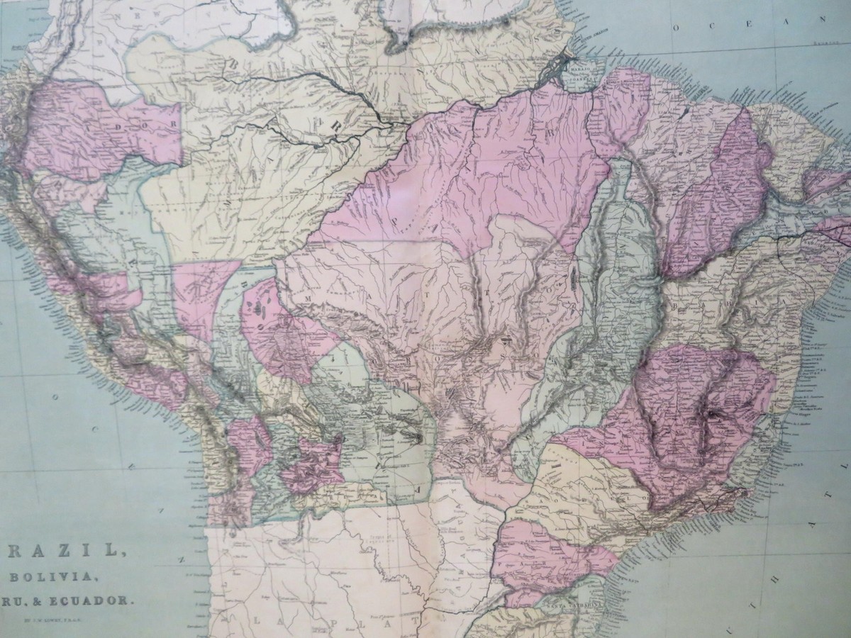 Amazon South America River Map Amazon River Map Stock Illustrations