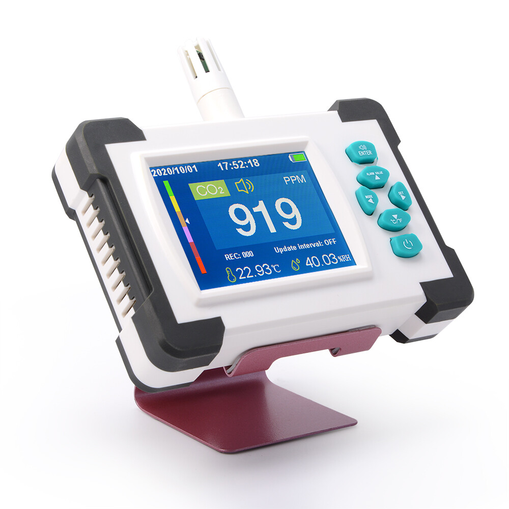 CO2 Messgerät, ppm Luftqualität Monitor, CO2 Melder Kohlenstoffdioxid Messgerät