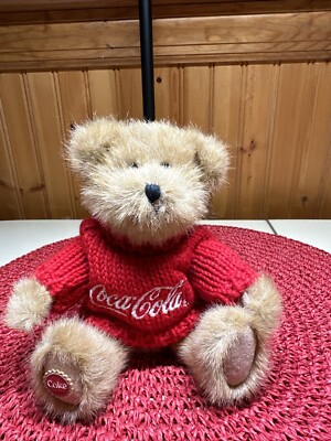 Coca-Cola Collectibles Boyd Bear Plush ''JOHNNY'' w/Red Knitted Sweater