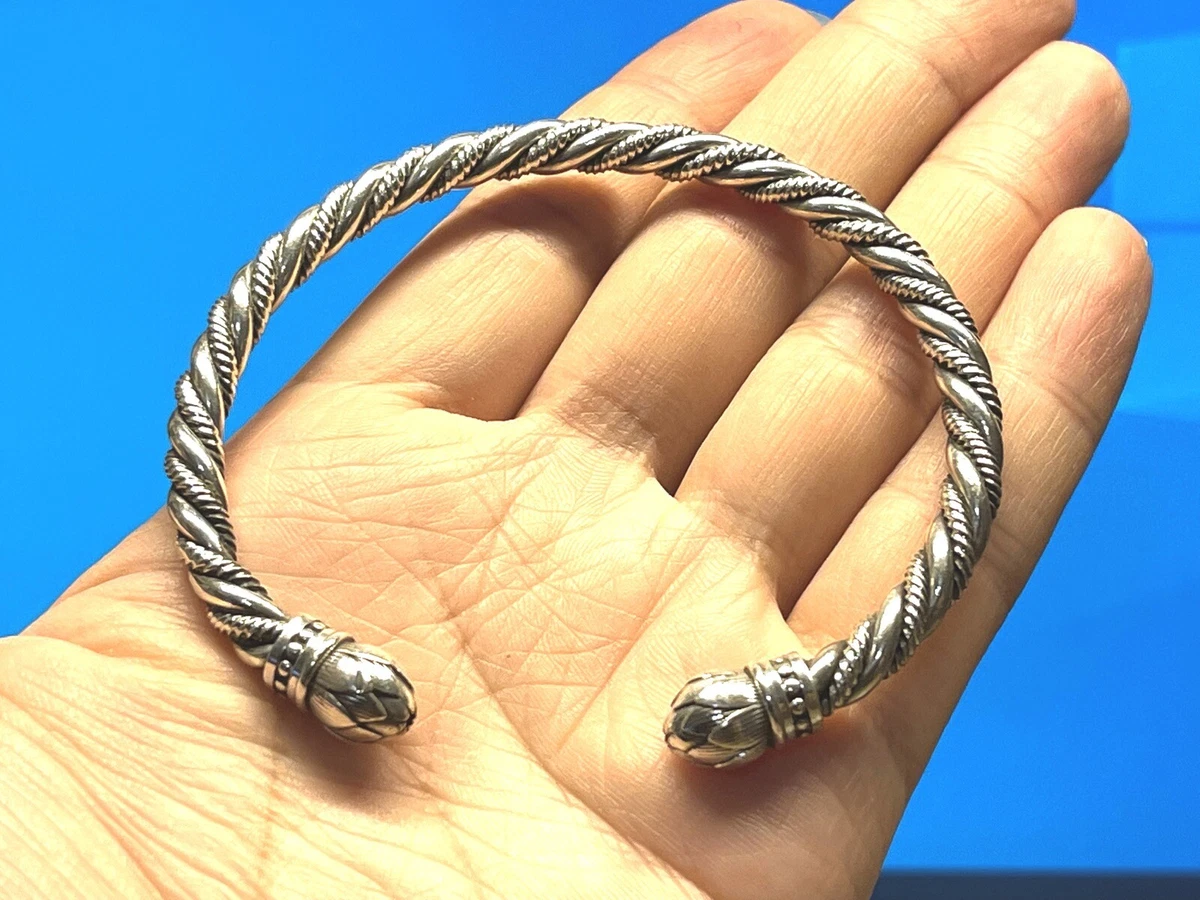 Mens sterling silver store bracelets ebay