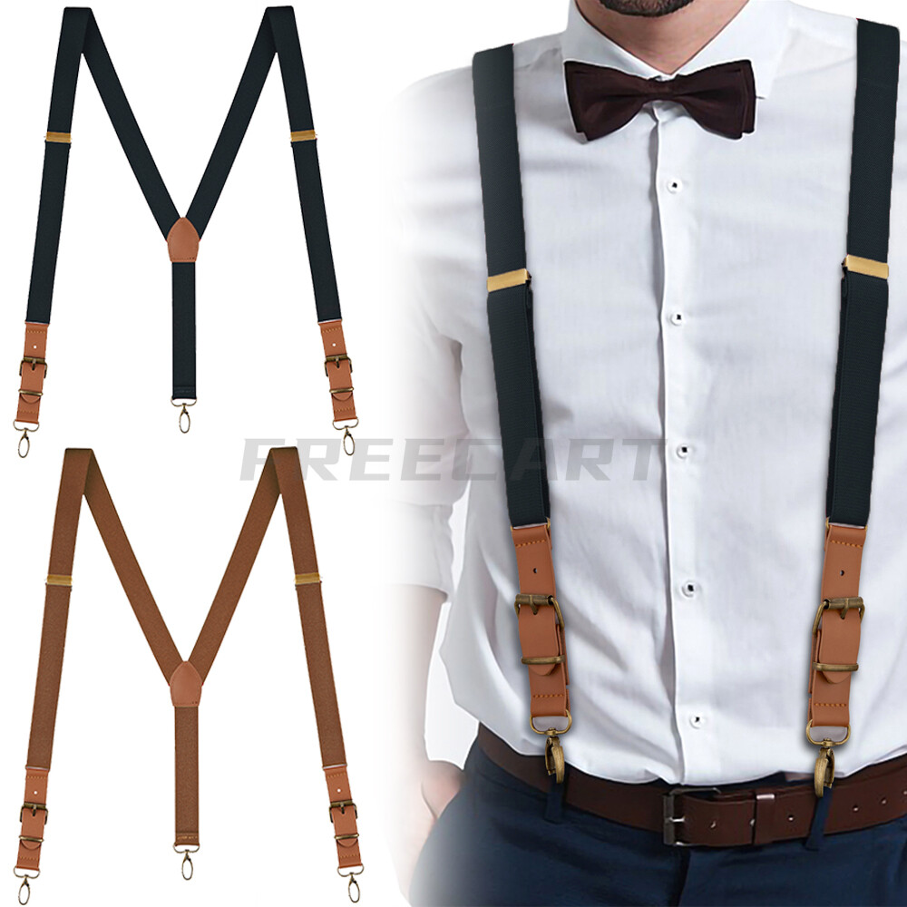 Buy Suspenders/Braces Mens Suspenders Braces Adjustable Strong Clip On Elastic Formal Wedding S 13422842 00 - View #3