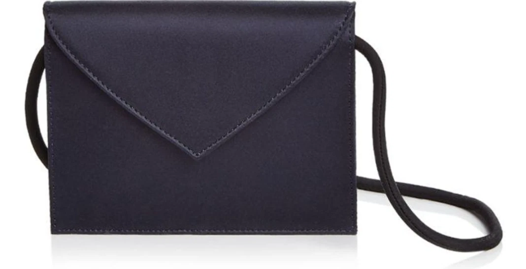 Elizabeth and James Dark Blue Satin Pen Pal Belt Bag Women's Handbag 15607