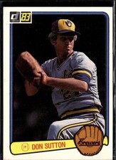 1983 Donruss baseball #531 DON SUTTON Milwaukee Brewers HoF