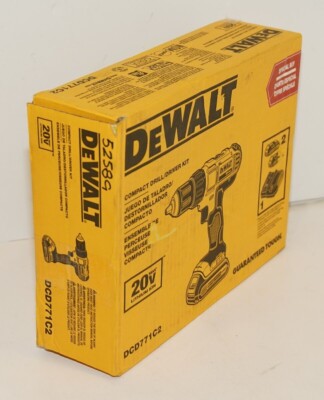 DEWALT DCD771C2 20V MAX Li-Ion 1/2 in. Cordless Drill/Driver Kit (1.3 Ah) New