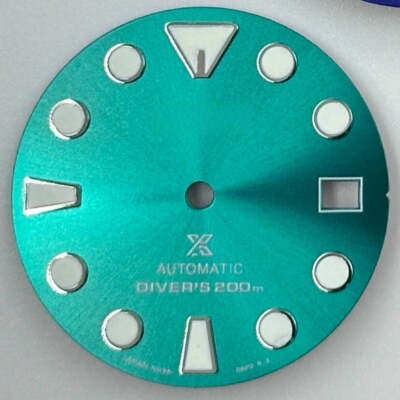 Green Luminous Watch Dial 28.5mm Modified Datejust Style for NH35 NH36 Movement