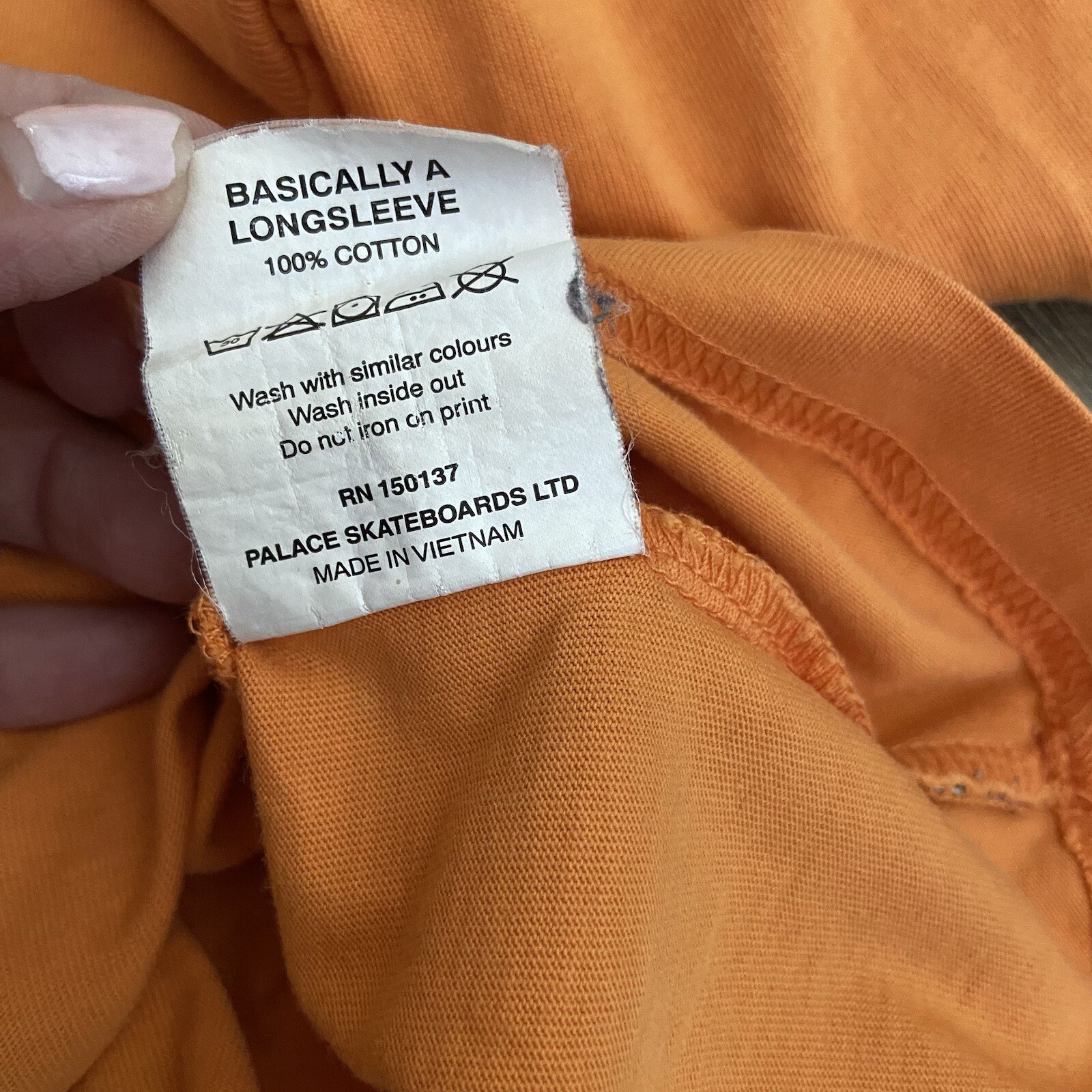 Palace 'Basically A T-Shirt’ Terracotta Orange Logo Tee Size Small thumbnail 5