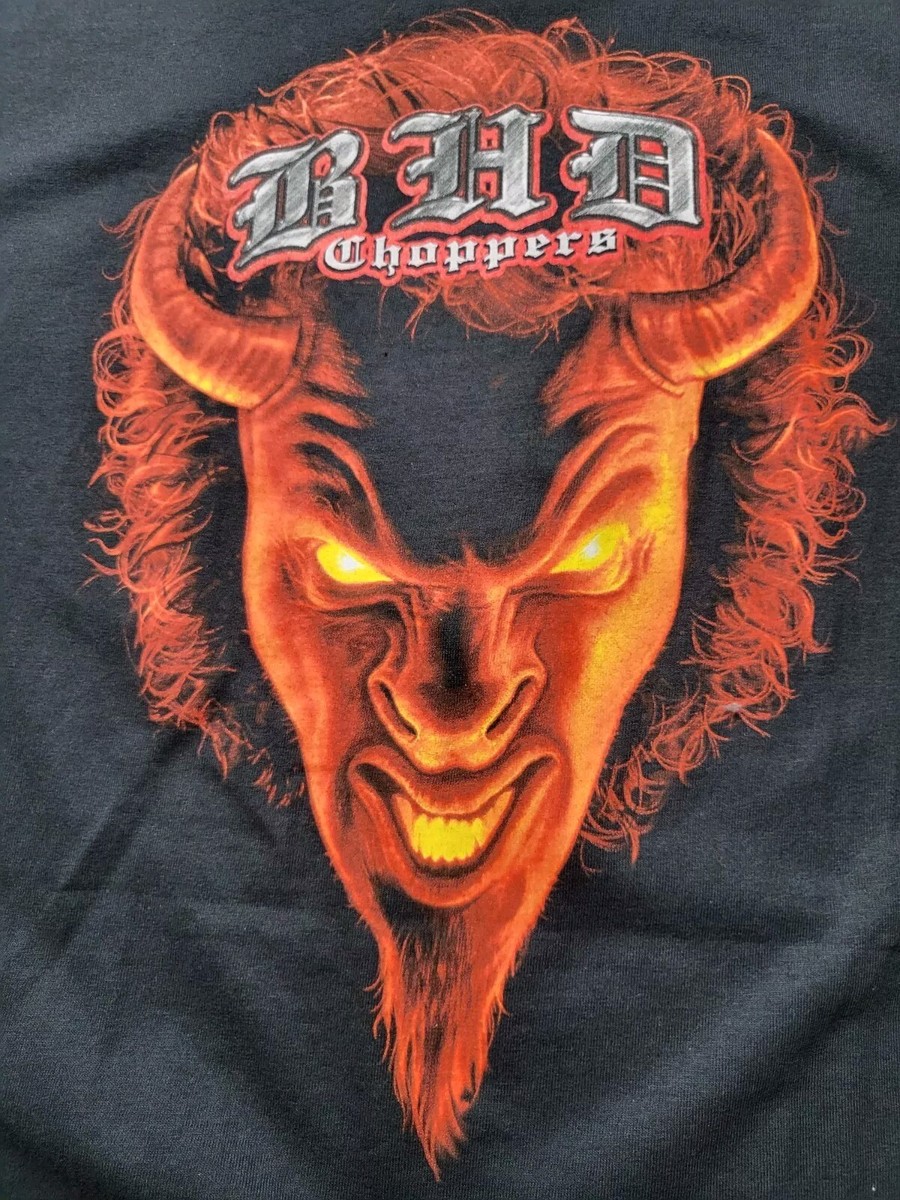 トップス West Coast Choppers Devil Cross Tee 00's Vtg B.H.D. Choppers Shirt XXL Y2K West Coast Orange County Devil