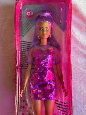 2021 Barbie #178 Purple Hair with Pink Shiny Dress NIP Mattel | eBay