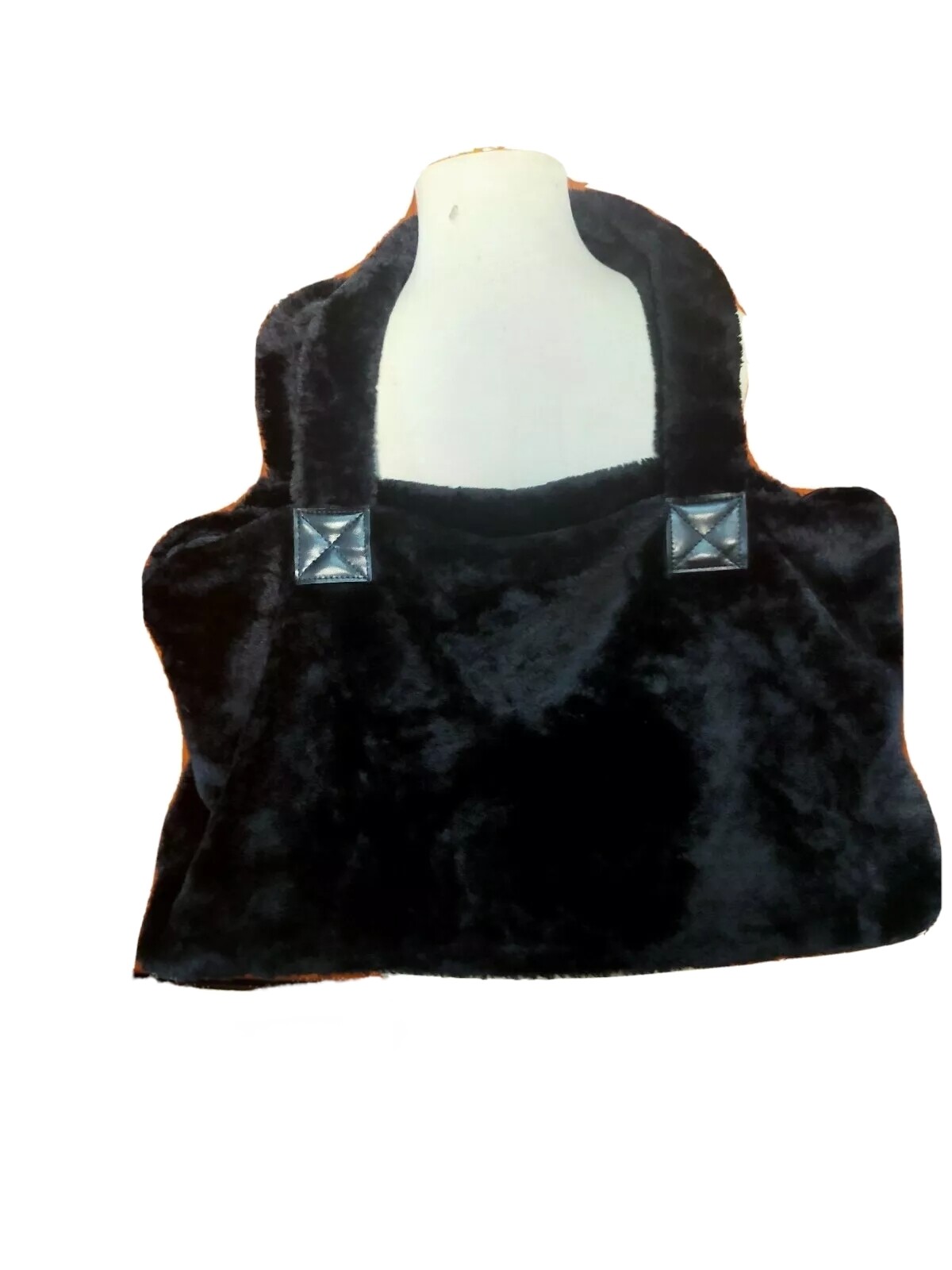 BOLSO GRANDE NEGRO CON PELO .NUEVO