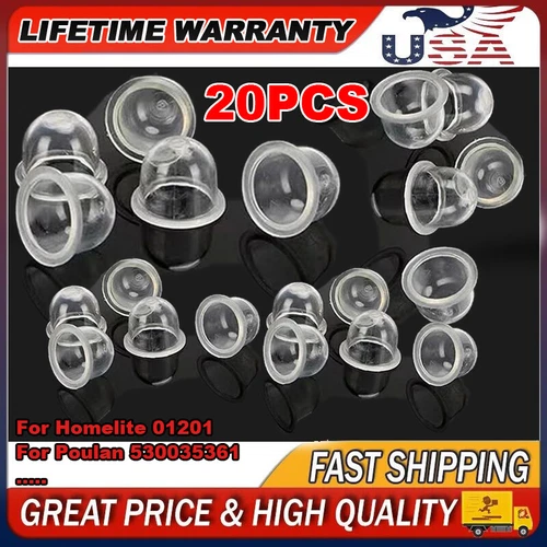 20X CLEAR GAS PRIMER BULB FOR WALBRO POULAN CRAFTSMAN WEED EATER 188-14 188-12