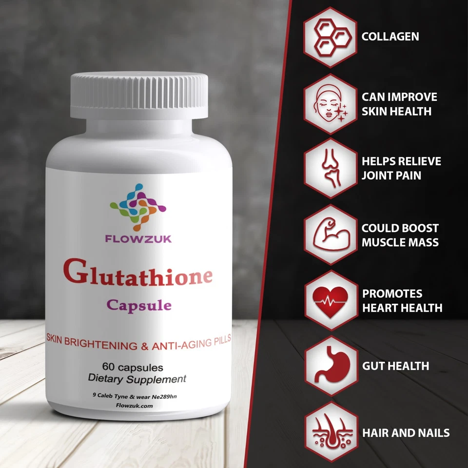 GLUTATHIONE Skin Whitening Capsules Collagen Glow Anti-aging Antioxidant Gluta - Image 2 of 4