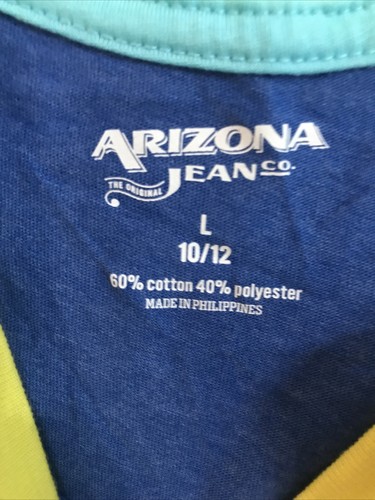 Arizona Boys Short Sleeve Blue T Shirt Size L 10/12 Ret$15 (TW-1238) - Picture 3 of 5