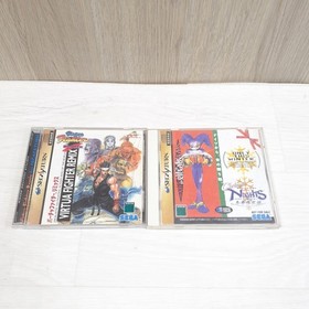 Sega Saturn Console Japan White Bundle with 8 Games 1 Controller & Cables Tested