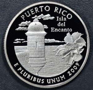 2009-S 25C SILVER DC & TERRITORIES QUARTER PROOF Puerto Rico Gr: Gem PR A7692