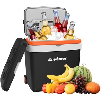 Kühlbox 33L Elektrisch tragbar mit Rollen und Griff Camping Auto Gefrierfunktion
