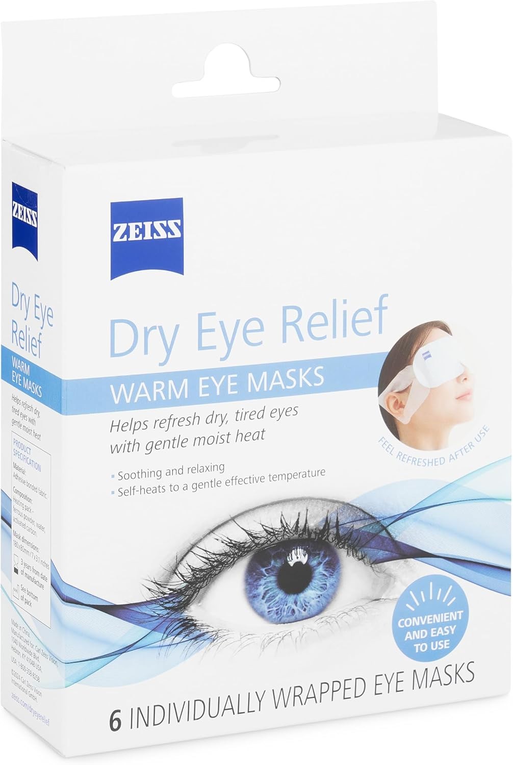 Warm Eye Masks, 6 Count for Dry Eye Relief