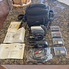 Samsung SC-D263 NTSC 30x Optical 1200x Digital Zoom Mini DV Camera w/Cords  Bag